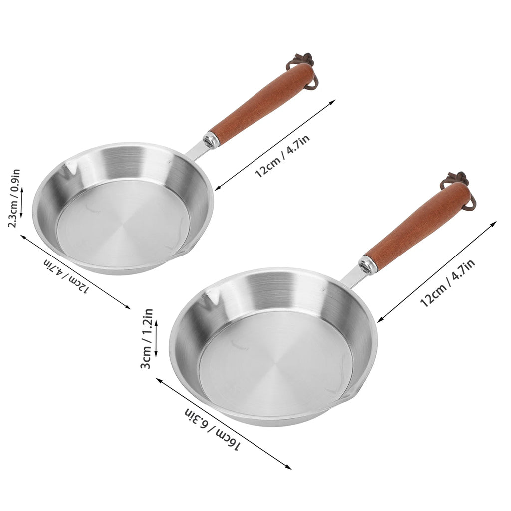Frying Pan Stainless Steel Frying Pan Non Stick Egg Pan Fry Pan for Household Restaurant Induction Cooker Induction Cooker Pan