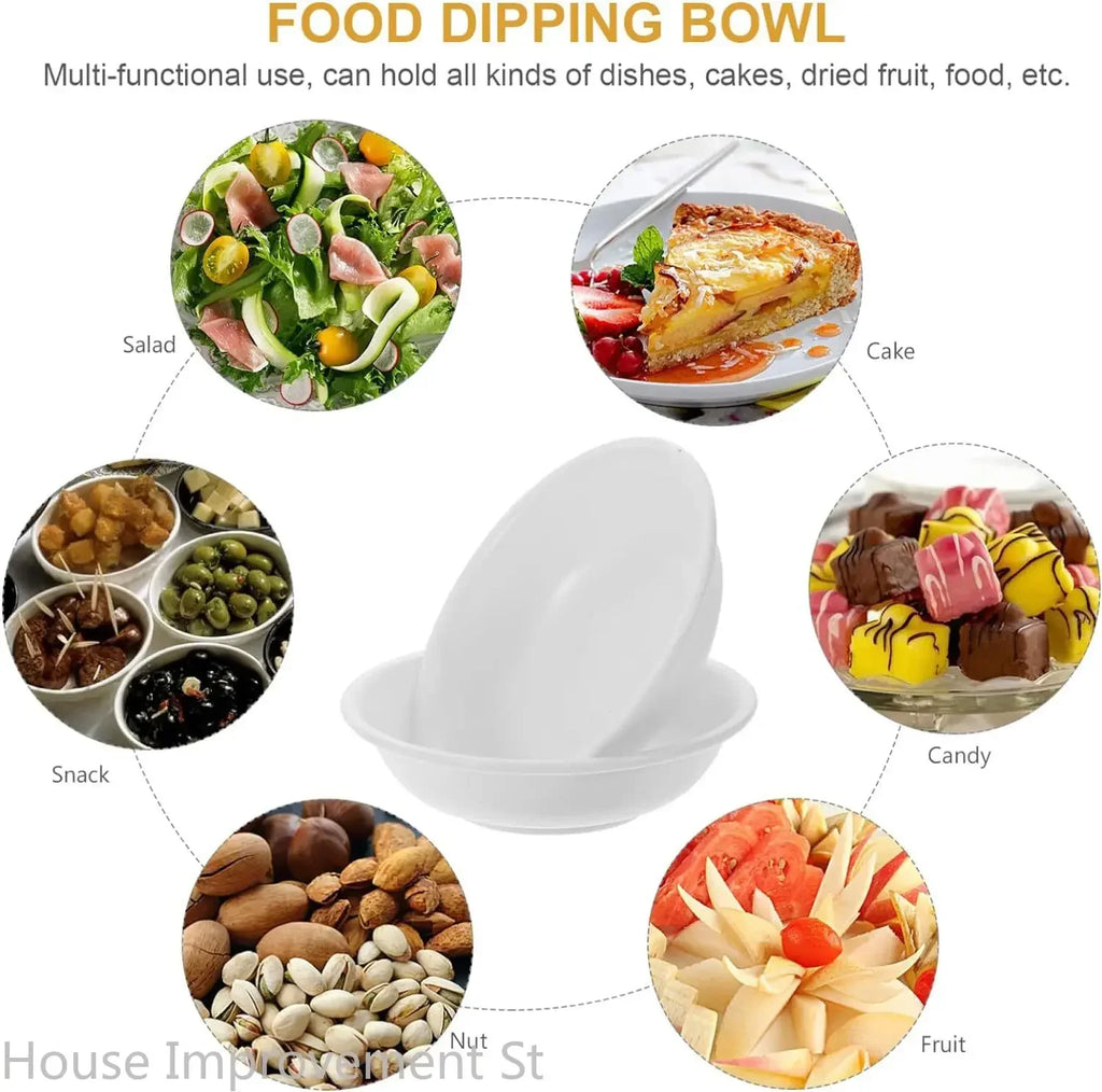 Soy Sauce Dishes Set of 40 Serving Small Bowl Mini Appetizer Plates Small Plastic Dipping Sauce Bowls for Restaurant Bar Kitchen