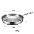 Titanium frying pan, flat-bottomed pan, non-stick pan without coating, household hammered-patterned pan, thick-cut steak pan