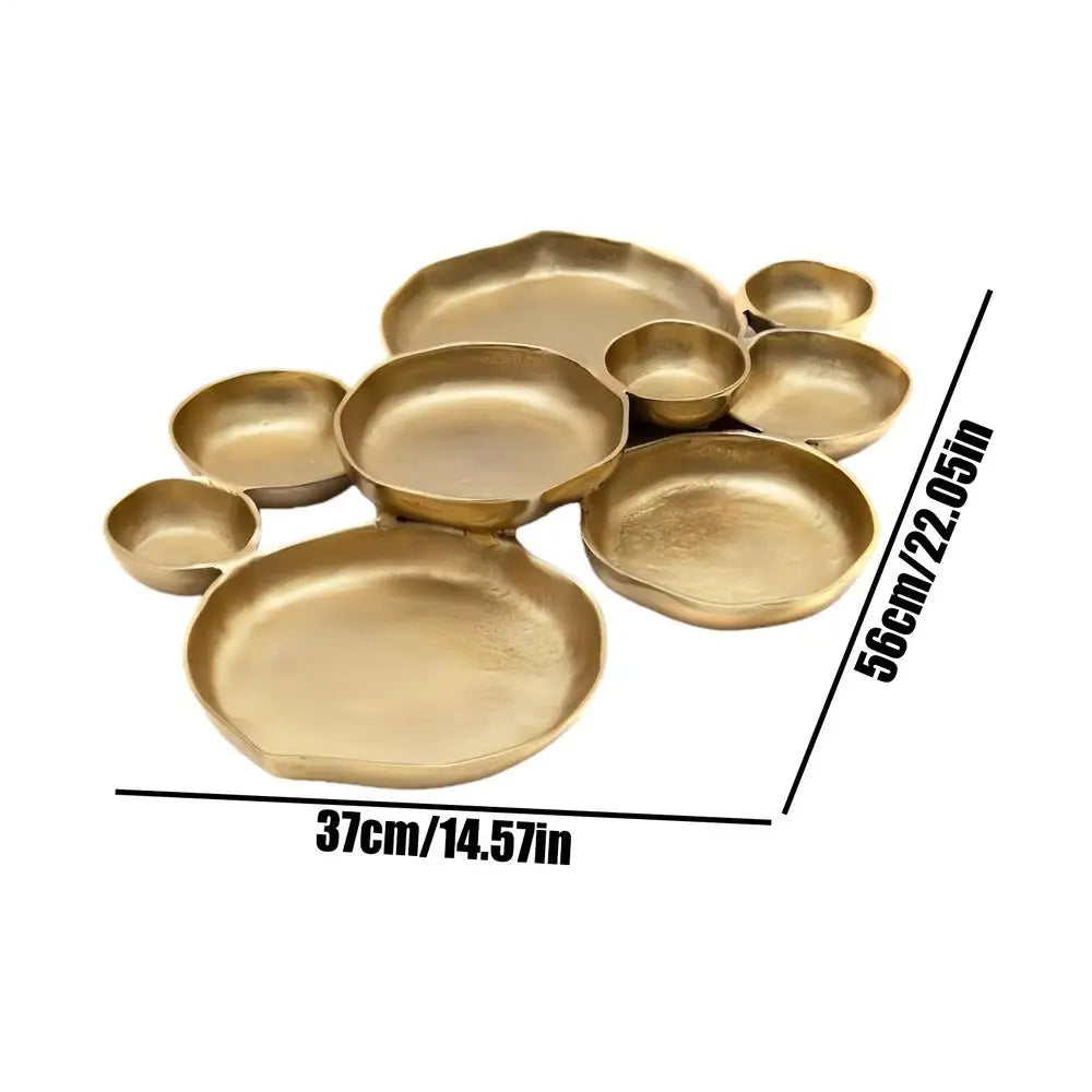 Serving Bowls Decorative Nine-Grid Dessert Plate Multi Bowl Serving Platter for Snacks Nuts Chips Fruit Candy Meals Appetizers