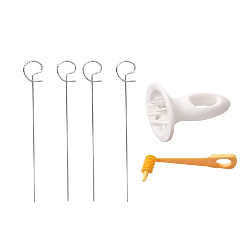 Strawberry Slicer Kitchen Tool Multi Function Fruit Vegetable Cutter with Removable Blades for Berries Mushrooms Bananas