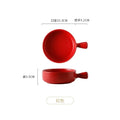 Salad Bowl with Handle, Solid Color, Breakfast Cereal Fruit Bowl, Dessert Soup Noodle Bowl, Microwave Oven