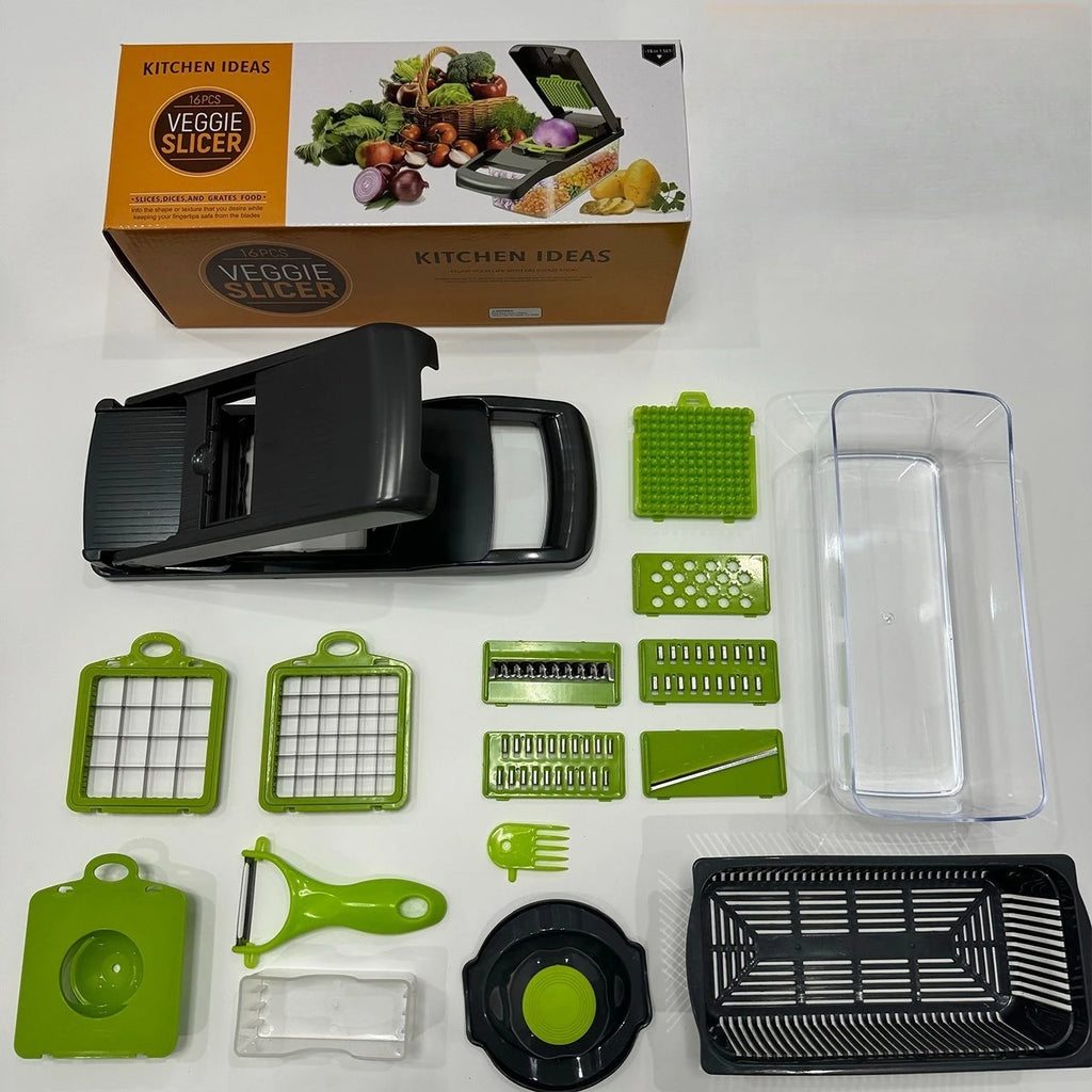 Multi-functional vegetable cutter, kitchen household, potato shreds, shredded and diced, radish grater, slicer