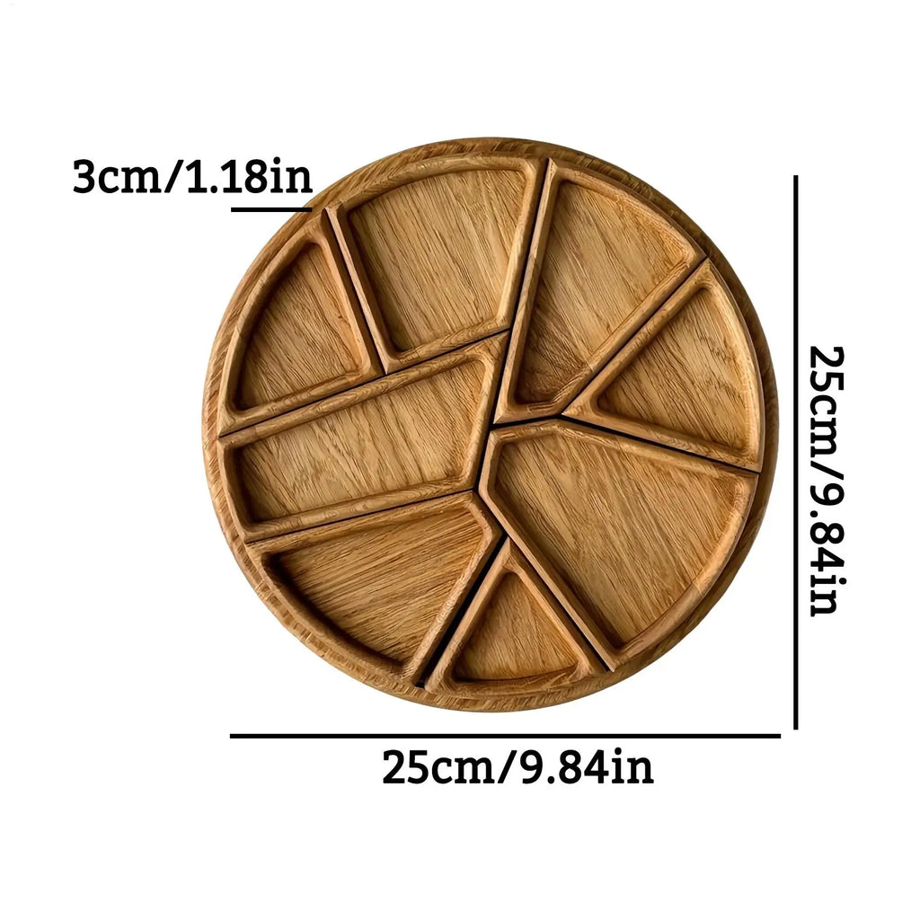 Trays for Serving Food 8-Compartment Food Serving Platter Charcuterie Board Home Decor for Pantry Organization Kitchen Breakfast