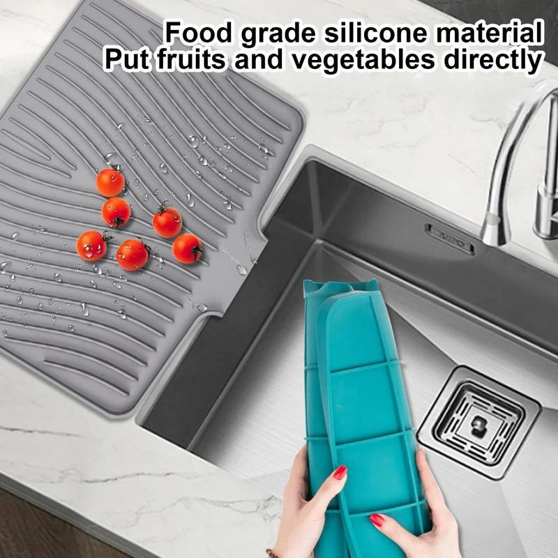 Food-grade Silicone Kitchen Drying Mat, Suitable For Fruits, Vegetables, Tableware, Bowls, Plates,And Kitchen Countertop Storage