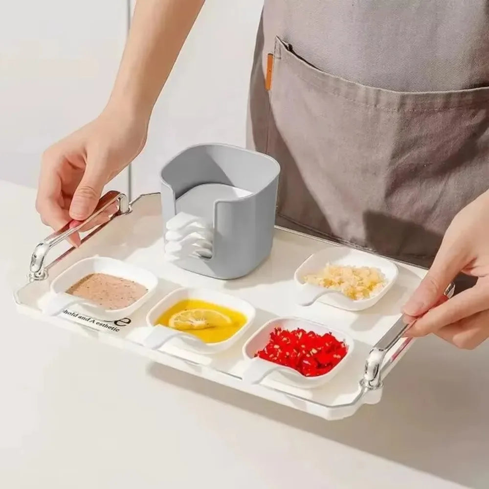6 Pack Sauce Serving Bowls, Dipping Bowls with Handles and Stacking Storage for Candies, Desserts, Appetizers, Nuts, Seasonings