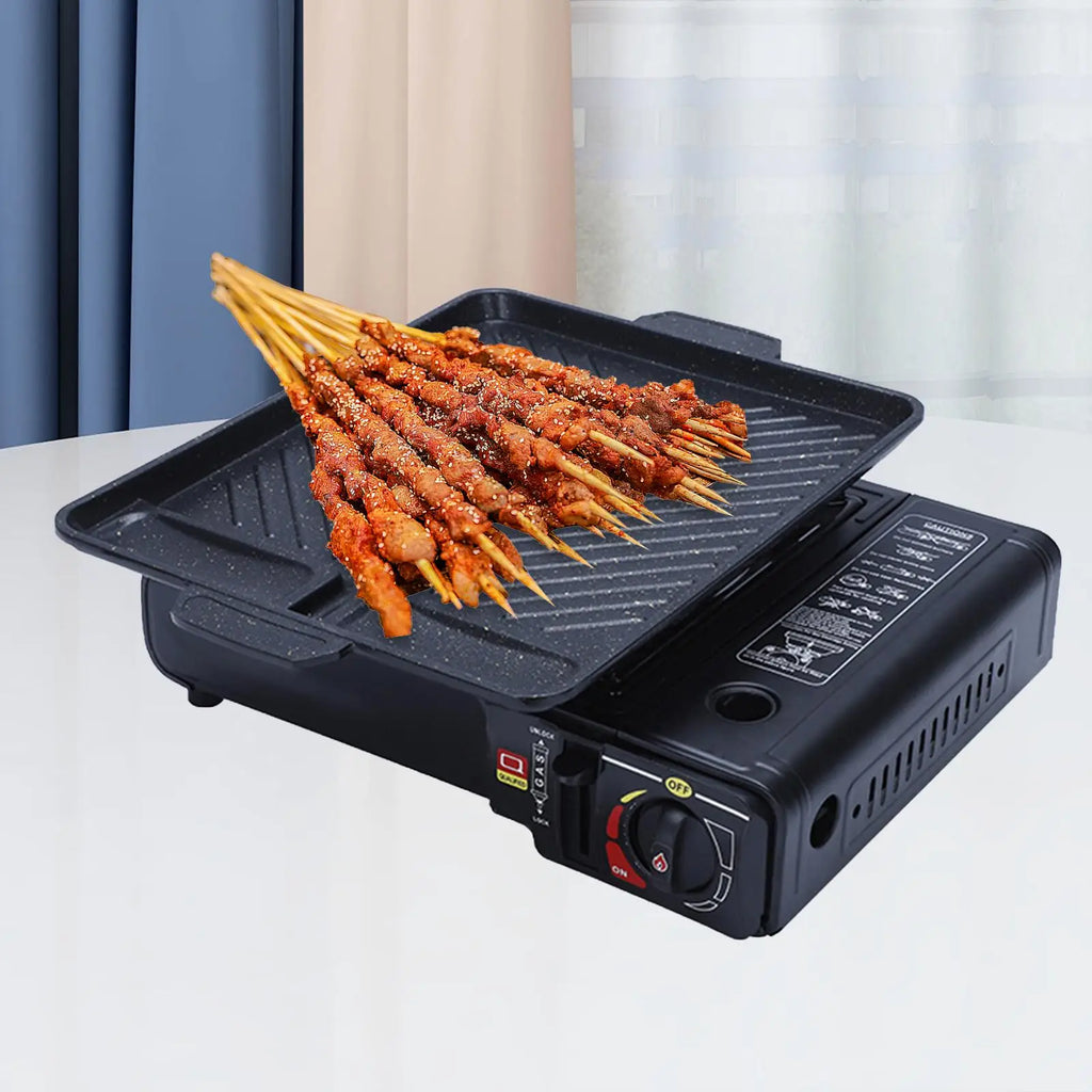 Barbecue Grill Pan Nonstick Portable Omelette Pan Korean Style Grilling Pan for BBQ Cooking Picnic Outdoor Indoor Camping