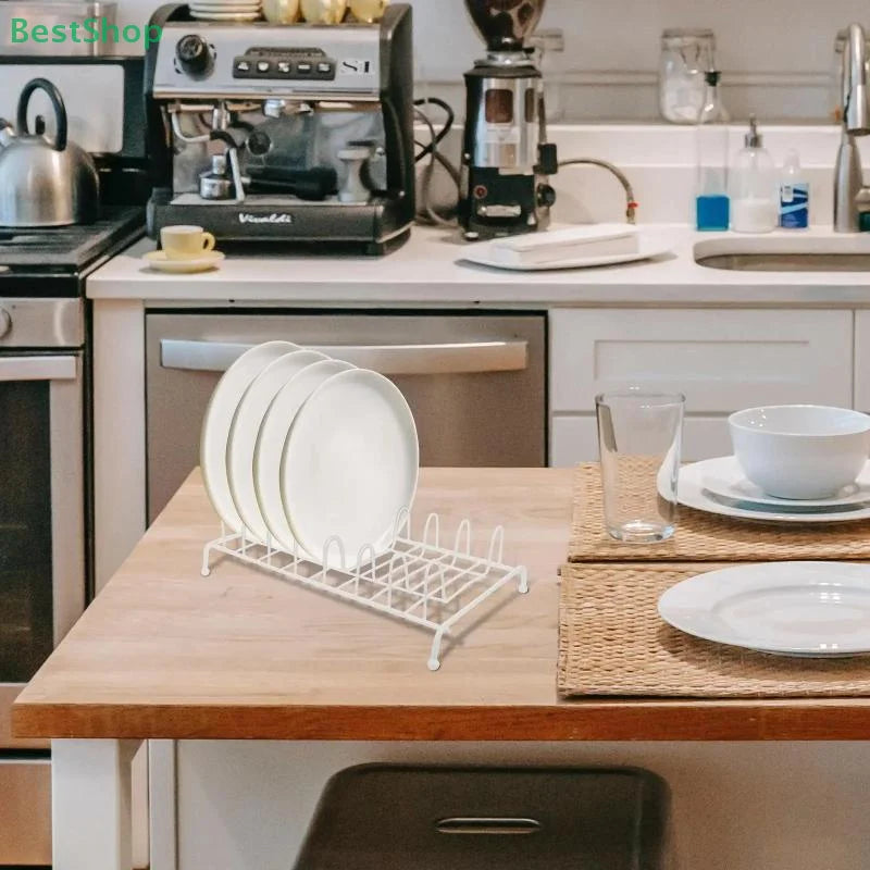 ★★★Dish Storage Racks Kitchen Bowl Plates Drainer Rack Tabletop Storage Holder Metal Tray Stand