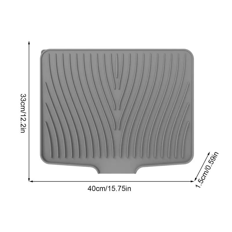 Food-grade Silicone Kitchen Drying Mat, Suitable For Fruits, Vegetables, Tableware, Bowls, Plates,And Kitchen Countertop Storage