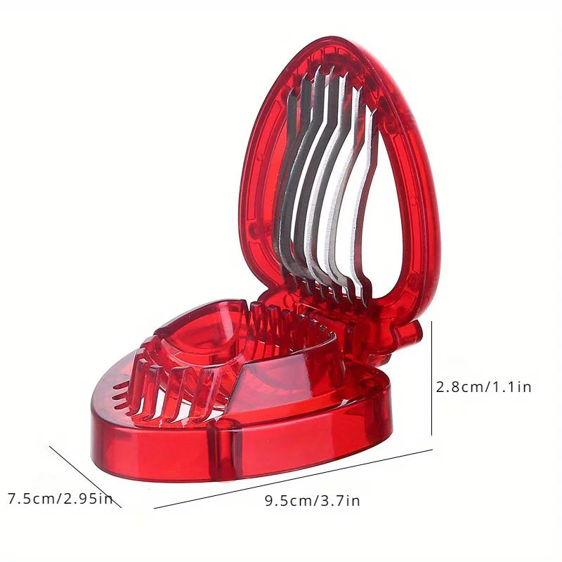Strawberry Slicer Cutter Strawberry Corer Strawberry Huller Fruit Leaf Stem Remover Salad Cake Egg Tools Kitchen Accessories