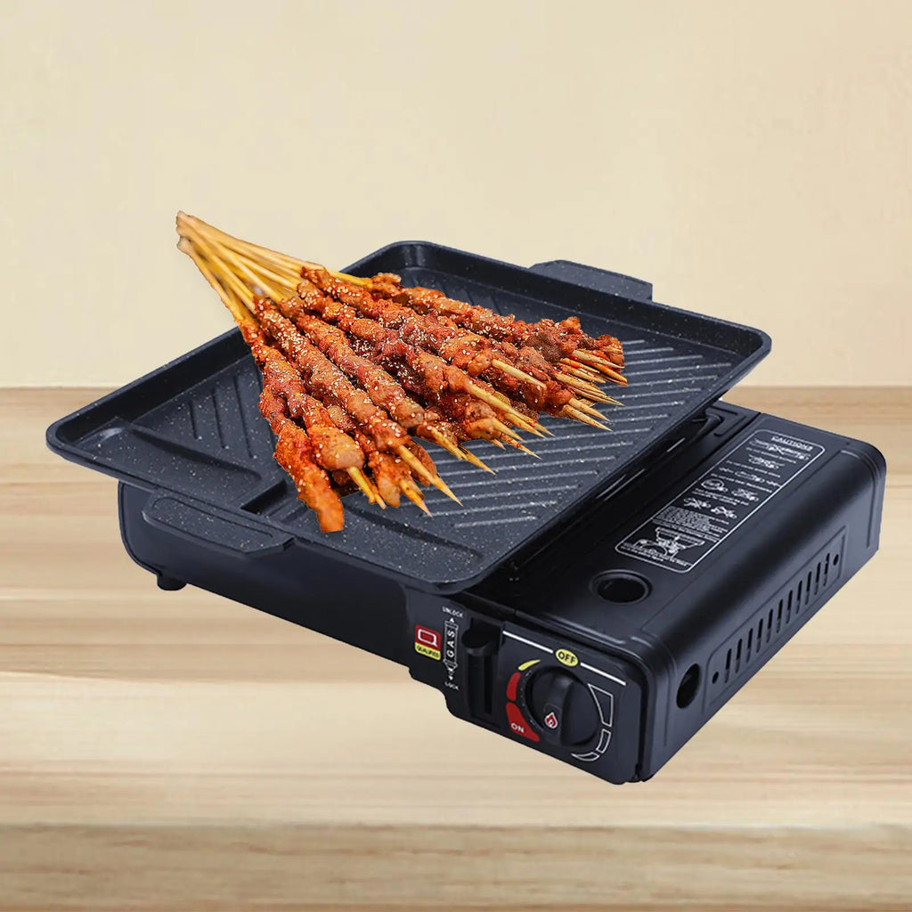 Barbecue Grill Pan Nonstick Portable Omelette Pan Korean Style Grilling Pan for BBQ Cooking Picnic Outdoor Indoor Camping