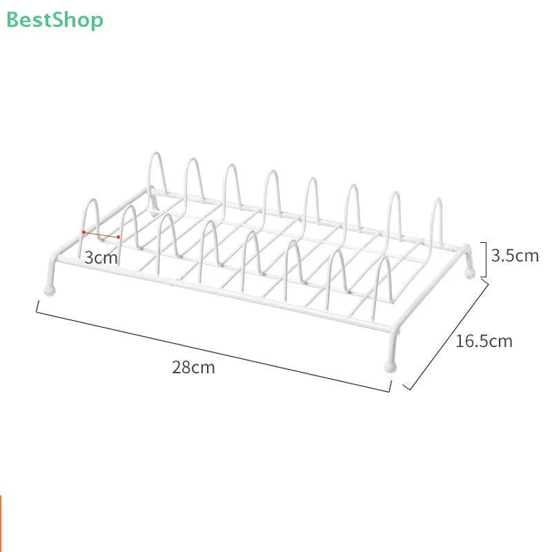 ★★★Dish Storage Racks Kitchen Bowl Plates Drainer Rack Tabletop Storage Holder Metal Tray Stand