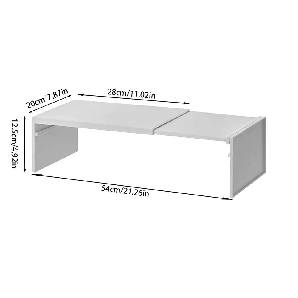 Cabinet Shelf Expandable Space-Saving Stackable Layered Shelf Rack Non Slip Lightweight Heavy Duty Kitchen Storage Accessories