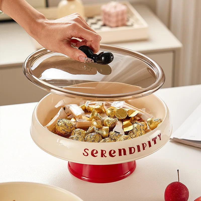 Fruit platter, home living room decoration, festive tea table, high footed snacks, fruit platter, light luxury candy platter