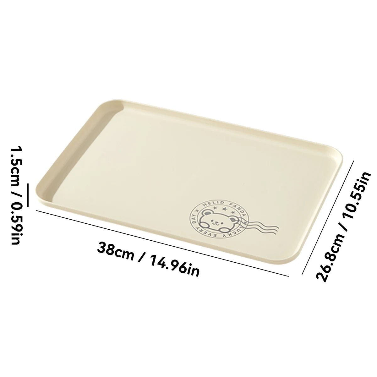 Rectangular Plastic Food Serving Tray Kitchen Organizer Stackable Fruit Dessert Plate Tea Tray Home Jjewelry Storage Tray