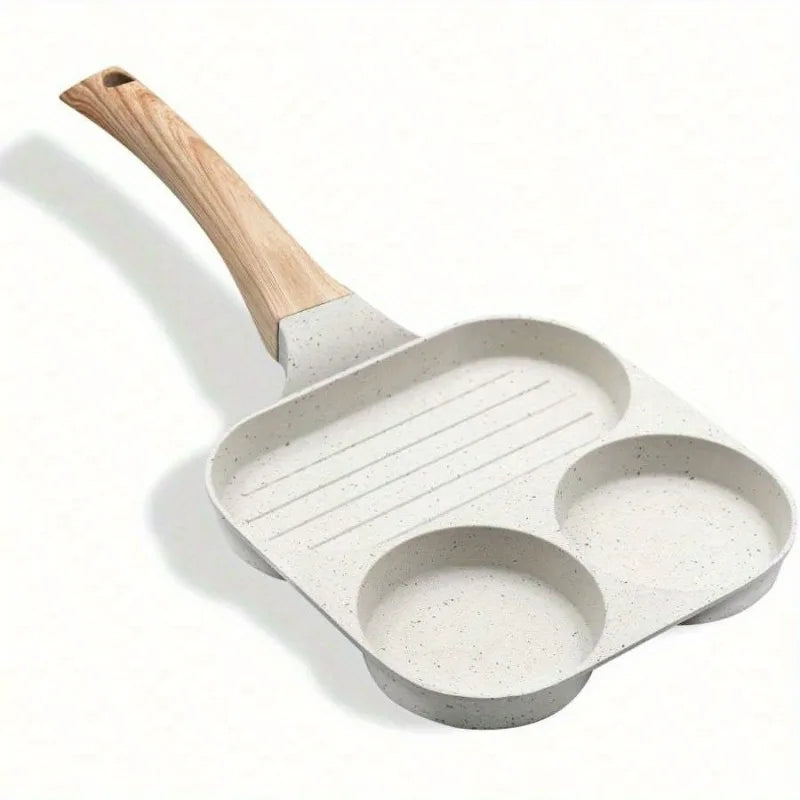 Egg Pans Small Frying Pan Nonstick for Eggs 3 Section for Breakfast  Omelette Pan Egg Frying Pan Suitable for Pancake
