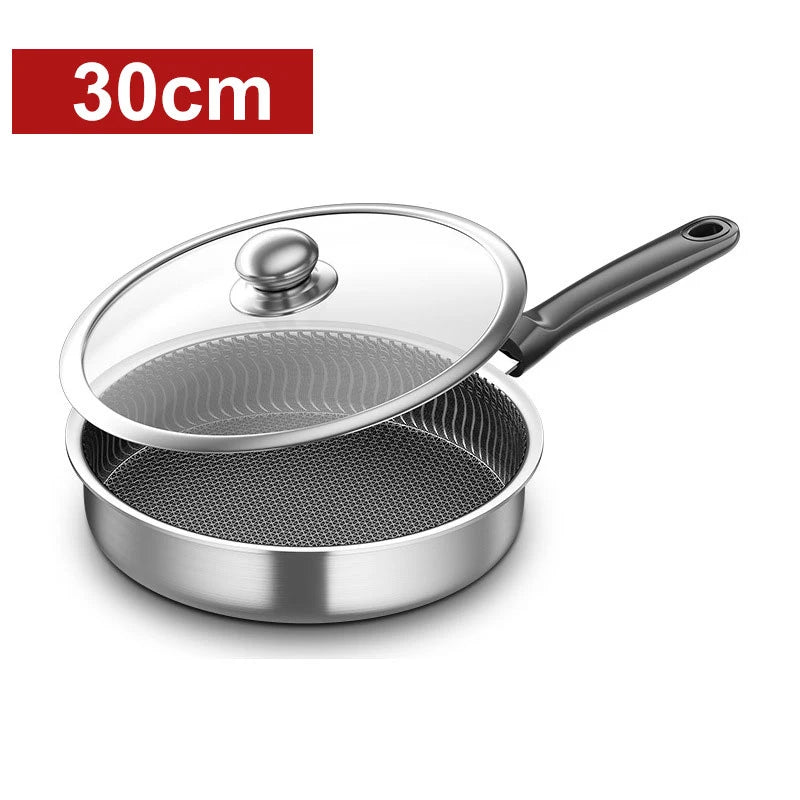 Household pan nonstick frying pan pancakes fried eggs steak pan pan stainless steel pan
