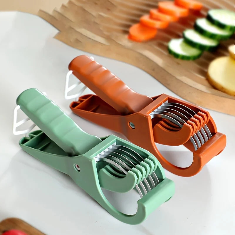 Salads Cutter Chopper Portable Stainless Steel Manual Fruit Slicer Creative Vegetables Slicer Chopping Press Kitchen Accessories