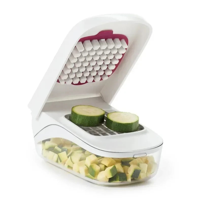 Kitchen Tools and Items - Vegetable and Fruit Slicer, Chopper, Presser, Cutter for Onion, Cheese, Tomatoes, Dicing Blade